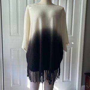 PLUS Short Sleeve Fringe Sweater